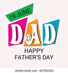 Vector illustration of a background for Happy Father's Day.