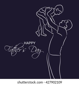 Vector illustration of a background for Happy Father's Day.