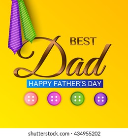 Vector illustration of a background for Happy Fathers Day.