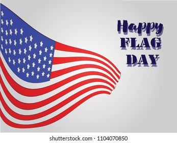 Vector illustration of a background for Happy Flag Day.