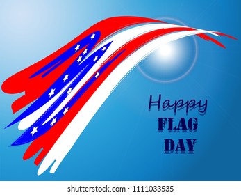 Vector illustration of a background for Happy Flag Day.