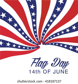 Vector illustration of a background for Happy Flag Day.