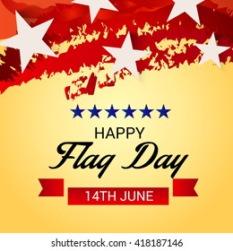 Vector illustration of a background for Happy Flag Day.