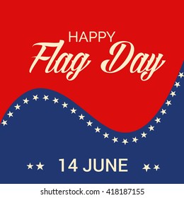 Vector illustration of a background for Happy Flag Day.