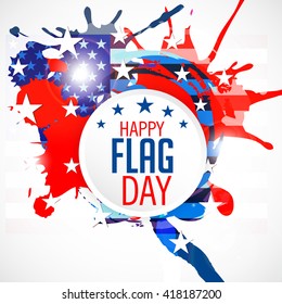 Vector illustration of a background for Happy Flag Day.