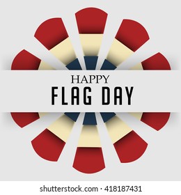 Vector illustration of a background for Happy Flag Day.