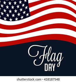 Vector illustration of a background for Happy Flag Day.