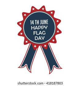 Vector illustration of a background for Happy Flag Day.