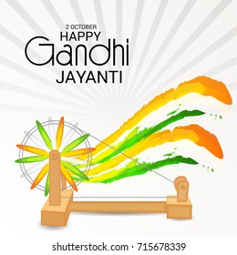 Vector illustration of a Background for Happy Gandhi Jayanti