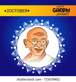 Vector illustration of a Background for Happy Gandhi Jayanti