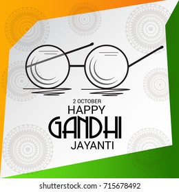 Vector illustration of a Background for Happy Gandhi Jayanti