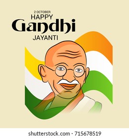 Vector illustration of a Background for Happy Gandhi Jayanti