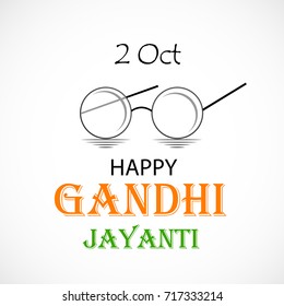 Vector illustration of a background for Happy Gandhi Jayanti.