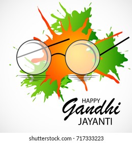 Vector illustration of a background for Happy Gandhi Jayanti.