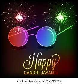 Vector illustration of a background for Happy Gandhi Jayanti.