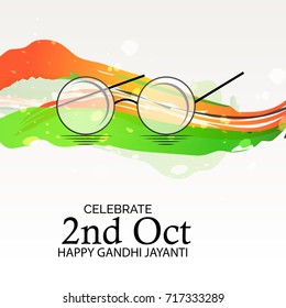 Vector illustration of a background for Happy Gandhi Jayanti.