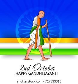 Vector illustration of a background for Happy Gandhi Jayanti.