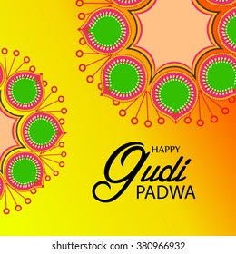 Vector illustration of a background for Happy Gudi Padwa.