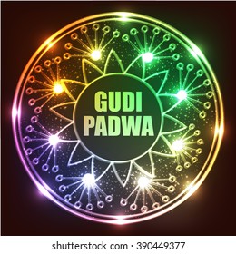 Vector illustration of a background for Happy Gudi Padwa.