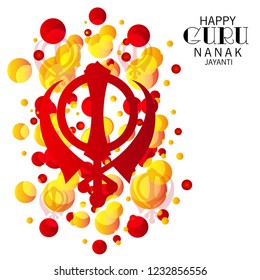 Vector illustration of a Background for  Happy Gurpurab, Guru Nanak Jayanti Festival of Sikh Celebration.