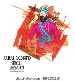 Vector illustration of a Background for Happy Guru Gobind Singh Jayanti festival for Sikh Celebration.
