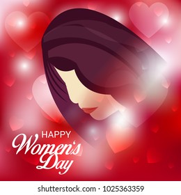 Vector illustration of a Background for Happy International Women's Day.