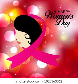 Vector illustration of a Background for Happy International Women's Day.