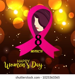 Vector illustration of a Background for Happy International Women's Day.