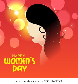 Vector illustration of a Background for Happy International Women's Day.