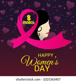 Vector illustration of a Background for Happy International Women's Day.