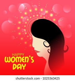 Vector illustration of a Background for Happy International Women's Day.