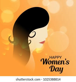 Vector illustration of a Background for Happy International Women's Day.