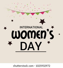 Vector illustration of a Background for Happy International Women's Day.