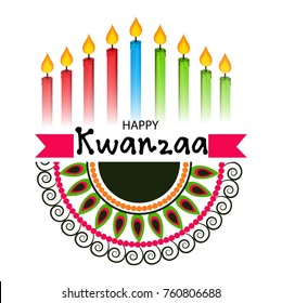 Vector illustration of a background for Happy Kwanzaa.