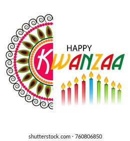 Vector illustration of a background for Happy Kwanzaa.