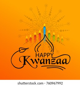 Vector illustration of a background for Happy Kwanzaa.