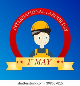 Vector illustration of a background for Happy Labor Day.