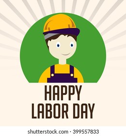 Vector illustration of a background for Happy Labor Day.
