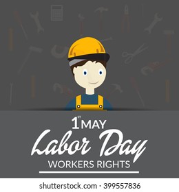 Vector illustration of a background for Happy Labor Day.