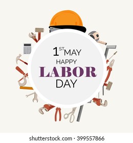 Vector illustration of a background for Happy Labor Day.