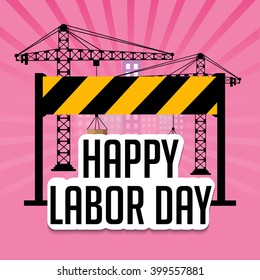 Vector illustration of a background for Happy Labor Day.