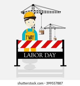 Vector illustration of a background for Happy Labor Day.