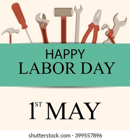 Vector illustration of a background for Happy Labor Day.