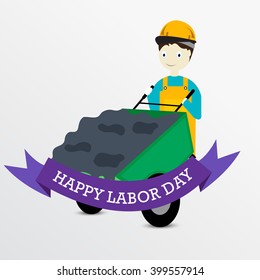 Vector illustration of a background for Happy Labor Day.