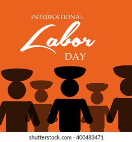 Vector illustration of a background for Happy Labor Day.
