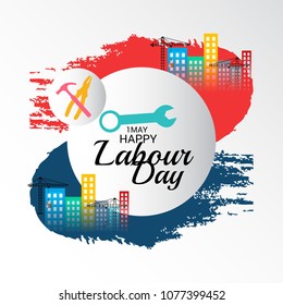 Vector illustration of a Background for Happy Labour Day.