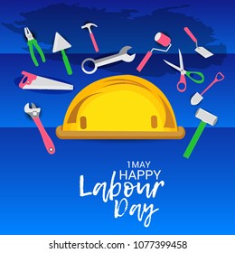 Vector illustration of a Background for Happy Labour Day.