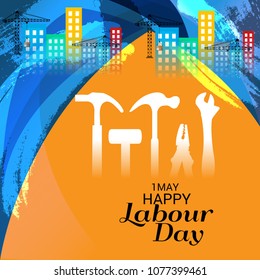 Vector illustration of a Background for Happy Labour Day.
