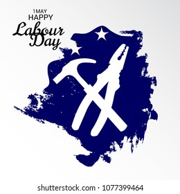 Vector illustration of a Background for Happy Labour Day.