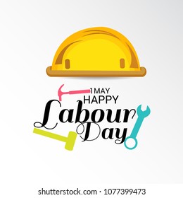 Vector illustration of a Background for Happy Labour Day.